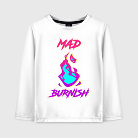 Детский лонгслив хлопок с принтом Mad Burnish в Петрозаводске, 100% хлопок | круглый вырез горловины, полуприлегающий силуэт, длина до линии бедер | Тематика изображения на принте: burn | burnish | fotia | galo | kray | lio | mad burnish | promare | аниме | гало | крей | лио | лио фотия | промар | тимос | форсайт