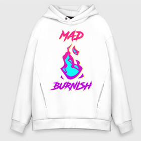 Мужское худи Oversize хлопок с принтом Mad Burnish в Петрозаводске, френч-терри — 70% хлопок, 30% полиэстер. Мягкий теплый начес внутри —100% хлопок | боковые карманы, эластичные манжеты и нижняя кромка, капюшон на магнитной кнопке | Тематика изображения на принте: burn | burnish | fotia | galo | kray | lio | mad burnish | promare | аниме | гало | крей | лио | лио фотия | промар | тимос | форсайт