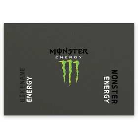 Поздравительная открытка с принтом MONSTER ENERGY (Z) в Петрозаводске, 100% бумага | плотность бумаги 280 г/м2, матовая, на обратной стороне линовка и место для марки
 | black monster | bmx | claw | cybersport | energy | monster | monster energy | moto | motocross | race | sport | киберспорт | когти | монстер энерджи | монстр | мото | мотокросс | ралли | скейтбординг | спорт | энергия