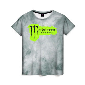 Женская футболка 3D с принтом MONSTER ENERGY (Z) в Петрозаводске, 100% полиэфир ( синтетическое хлопкоподобное полотно) | прямой крой, круглый вырез горловины, длина до линии бедер | black monster | bmx | claw | cybersport | energy | monster | monster energy | moto | motocross | race | sport | киберспорт | когти | монстер энерджи | монстр | мото | мотокросс | ралли | скейтбординг | спорт | энергия