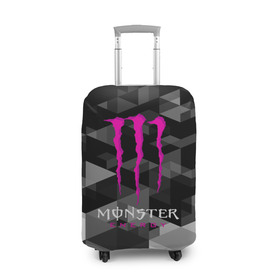 Чехол для чемодана 3D с принтом MONSTER ENERGY (Z) в Петрозаводске, 86% полиэфир, 14% спандекс | двустороннее нанесение принта, прорези для ручек и колес | black monster | bmx | claw | cybersport | energy | monster | monster energy | moto | motocross | race | sport | киберспорт | когти | монстер энерджи | монстр | мото | мотокросс | ралли | скейтбординг | спорт | энергия