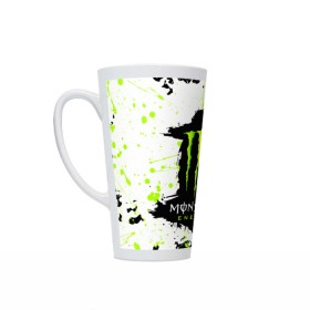 Кружка Латте с принтом MONSTER ENERGY (Z) в Петрозаводске, Белая керамика | Объем 480 мл; Высота 150 мм; Диаметр 90 мм | Тематика изображения на принте: black monster | bmx | claw | cybersport | energy | monster | monster energy | moto | motocross | race | sport | киберспорт | когти | монстер энерджи | монстр | мото | мотокросс | ралли | скейтбординг | спорт | т | энергия