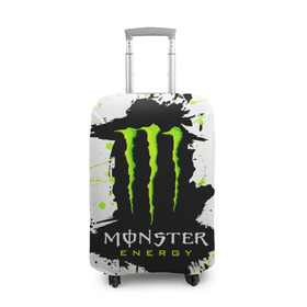 Чехол для чемодана 3D с принтом MONSTER ENERGY (Z) в Петрозаводске, 86% полиэфир, 14% спандекс | двустороннее нанесение принта, прорези для ручек и колес | black monster | bmx | claw | cybersport | energy | monster | monster energy | moto | motocross | race | sport | киберспорт | когти | монстер энерджи | монстр | мото | мотокросс | ралли | скейтбординг | спорт | т | энергия