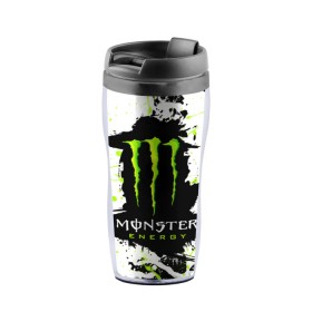 Термокружка-непроливайка с принтом MONSTER ENERGY (Z) в Петрозаводске, внутренняя часть — пищевой пластик, наружная часть — прозрачный пластик, между ними — полиграфическая вставка с рисунком | объем — 350 мл, герметичная крышка | black monster | bmx | claw | cybersport | energy | monster | monster energy | moto | motocross | race | sport | киберспорт | когти | монстер энерджи | монстр | мото | мотокросс | ралли | скейтбординг | спорт | т | энергия