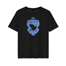 Женская футболка хлопок Oversize с принтом Гарри Поттер в Петрозаводске, 100% хлопок | свободный крой, круглый ворот, спущенный рукав, длина до линии бедер
 | fantasy | gryffindor | harry potter | vdsvar | warner bros. | гарри поттер | фэнтэзи