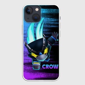 Чехол для iPhone 13 mini с принтом Brawl Stars CROW в Петрозаводске,  |  | Тематика изображения на принте: 8 bit | 8 бит | bibi | brawl | brawl stars | crow | leon | spike | sprout | stars | бравл | бравл старс | браво старс | игра | компьютерная | кров | леон | онлайн | старс