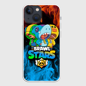 Чехол для iPhone 13 mini с принтом BRAWL STARS LEON TRIO в Петрозаводске,  |  | bibi | brawl stars | coach mike | crow | gale | leon | leon shark | max | mecha crow | mortis | mr.p | phoenix | sally leon | sandy | spike | sprout | tara | unicorn | virus 8 bit | werewolf | ворон | оборотень