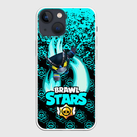 Чехол для iPhone 13 mini с принтом Brawl stars mecha crow. в Петрозаводске,  |  | Тематика изображения на принте: bibi | brawl stars | coach mike | leon | leon shark | mecha crow | mr.p | sally leon | sandy | sprout | unicorn | virus 8 bit | биби | бравл старс | вирус 8 бит | леон | оборотень | спроут | сэли леон