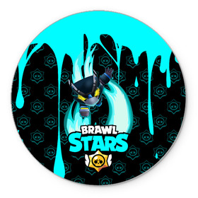 Коврик для мышки круглый с принтом Brawl stars mecha crow. в Петрозаводске, резина и полиэстер | круглая форма, изображение наносится на всю лицевую часть | bibi | brawl stars | coach mike | leon | leon shark | mecha crow | mr.p | sally leon | sandy | sprout | unicorn | virus 8 bit | биби | бравл старс | вирус 8 бит | леон | оборотень | спроут | сэли леон