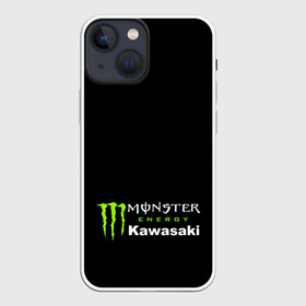 Чехол для iPhone 13 mini с принтом MONSTER ENERGY KAWASAKI | МОНСТЕР ЭНЕРДЖИ КАВАСАКИ (Z) в Петрозаводске,  |  | bike | energy | kawasaki | monster | monster energy | moto | motocross | ninja | sport | zzr | кавасаки | кавасаки ниндзя | монстер энерджи | монстр | мото | мотокросс | ниндзя | спорт | энергия