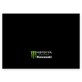 Поздравительная открытка с принтом MONSTER ENERGY KAWASAKI | МОНСТЕР ЭНЕРДЖИ КАВАСАКИ (Z) в Петрозаводске, 100% бумага | плотность бумаги 280 г/м2, матовая, на обратной стороне линовка и место для марки
 | bike | energy | kawasaki | monster | monster energy | moto | motocross | ninja | sport | zzr | кавасаки | кавасаки ниндзя | монстер энерджи | монстр | мото | мотокросс | ниндзя | спорт | энергия