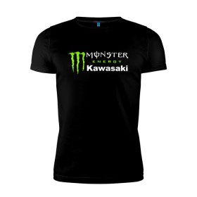 Мужская футболка премиум с принтом KAWASAKI (Z) в Петрозаводске, 92% хлопок, 8% лайкра | приталенный силуэт, круглый вырез ворота, длина до линии бедра, короткий рукав | bike | energy | kawasaki | monster | monster energy | moto | motocross | ninja | sport | zzr | кавасаки | кавасаки ниндзя | монстер энерджи | монстр | мото | мотокросс | ниндзя | спорт | энергия