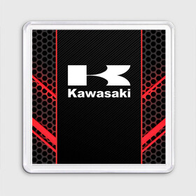 Магнит 55*55 с принтом KAWASAKI | КАВАСАКИ (Z) в Петрозаводске, Пластик | Размер: 65*65 мм; Размер печати: 55*55 мм | Тематика изображения на принте: bike | kawasaki | moto | motocycle | ninja | sportmotorcycle | zzr | кавасаки | кавасаки ниндзя | мото | мотоспорт | ниндзя