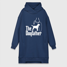 Платье-худи хлопок с принтом The Dogfather   пародия в Петрозаводске,  |  | godfather | крестный отец | лабрадор | ретривер | собака | собачник | хобби