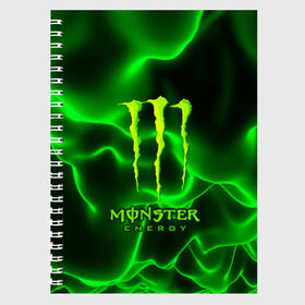 Тетрадь с принтом MONSTER ENERGY в Петрозаводске, 100% бумага | 48 листов, плотность листов — 60 г/м2, плотность картонной обложки — 250 г/м2. Листы скреплены сбоку удобной пружинной спиралью. Уголки страниц и обложки скругленные. Цвет линий — светло-серый
 | energy | honda | mercedes | monster energy | porsche | racing | sport | toyota | автомобил | автомобильные | марка | машины | митсубиси | монстр | монстр энерджи | порше | спорт | тесла | тойота | хонда