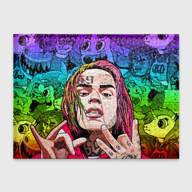 Обложка для студенческого билета с принтом 6IX9INE в Петрозаводске, натуральная кожа | Размер: 11*8 см; Печать на всей внешней стороне | Тематика изображения на принте: 6ix9ine | gooba | hernandez | tekashi