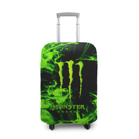 Чехол для чемодана 3D с принтом MONSTER ENERGY в Петрозаводске, 86% полиэфир, 14% спандекс | двустороннее нанесение принта, прорези для ручек и колес | energy | honda | mercedes | monster energy | porsche | racing | sport | toyota | автомобил | автомобильные | марка | машины | митсубиси | монстр | монстр энерджи | порше | спорт | тесла | тойота | хонда