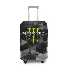 Чехол для чемодана 3D с принтом MONSTER ENERGY в Петрозаводске, 86% полиэфир, 14% спандекс | двустороннее нанесение принта, прорези для ручек и колес | black monster | bmx | claw | cybersport | energy | monster | monster energy | moto | motocross | race | sport | киберспорт | когти | монстер энерджи | монстр | мото | мотокросс | ралли | скейтбординг | спорт | энергия