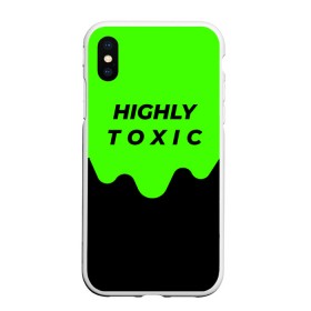 Чехол для iPhone XS Max матовый с принтом HIGHLY toxic 0.2 в Петрозаводске, Силикон | Область печати: задняя сторона чехла, без боковых панелей | green | neon | street style | style | toxic