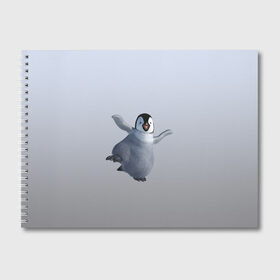 Альбом для рисования с принтом мультяшный пингвин в Петрозаводске, 100% бумага
 | матовая бумага, плотность 200 мг. | Тематика изображения на принте: герой | зимняя птица | лед | миленький | мультяшный | неуклюжий | персонаж | пингвин | пингвинчик | смешной