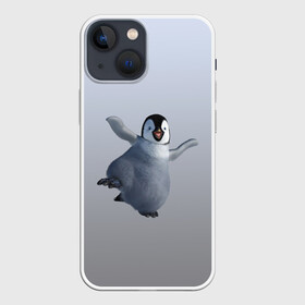 Чехол для iPhone 13 mini с принтом мультяшный  пингвин в Петрозаводске,  |  | герой | зимняя птица | лед | миленький | мультяшный | неуклюжий | персонаж | пингвин | пингвинчик | смешной