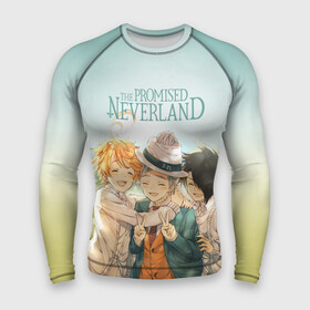 Мужской рашгард 3D с принтом The Promised Neverland в Петрозаводске,  |  | anime | emma | mango | the promised neverland | yakusoku no neverland | аниме | манга | обещанная страна грёз | обещанный неверленд