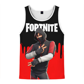 Мужская майка 3D с принтом FORTNITE x IKONIK в Петрозаводске, 100% полиэстер | круглая горловина, приталенный силуэт, длина до линии бедра. Пройма и горловина окантованы тонкой бейкой | Тематика изображения на принте: deadmau5 | fortnite | fortnite 2 | fortnite x маршмелло | ikonik | marshmello | ninja | ninja streamer | raven | travis scott | ворон | иконик | ниндзя | пили | рейвен | трэвис скотт | фортнайт