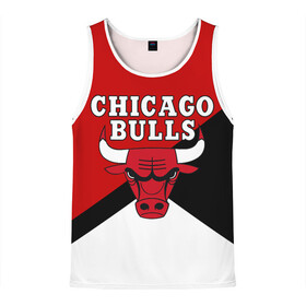 Мужская майка 3D с принтом CHICAGO BULLS в Петрозаводске, 100% полиэстер | круглая горловина, приталенный силуэт, длина до линии бедра. Пройма и горловина окантованы тонкой бейкой | Тематика изображения на принте: bulls | chicago | chicago bulls | nba | red bulls | usa | америка | быки | нба | сша | чикаго буллс