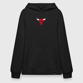 Худи SuperOversize хлопок с принтом CHICAGO BULLS в Петрозаводске, 70% хлопок, 30% полиэстер, мягкий начес внутри | карман-кенгуру, эластичная резинка на манжетах и по нижней кромке, двухслойный капюшон
 | bulls | chicago | chicago bulls | nba | red bulls | usa | америка | быки | нба | сша | чикаго буллс