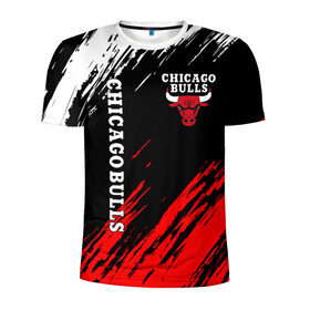 Мужская футболка 3D спортивная с принтом CHICAGO BULLS в Петрозаводске, 100% полиэстер с улучшенными характеристиками | приталенный силуэт, круглая горловина, широкие плечи, сужается к линии бедра | bulls | chicago | chicago bulls | nba | red bulls | usa | америка | быки | нба | сша | чикаго буллс