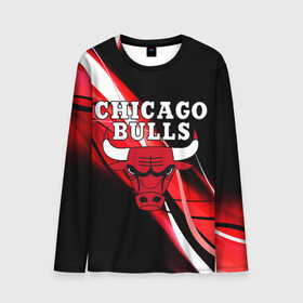 Мужской лонгслив 3D с принтом CHICAGO BULLS | ЧИКАГО БУЛЛС в Петрозаводске, 100% полиэстер | длинные рукава, круглый вырез горловины, полуприлегающий силуэт | 23 | bulls | chicago bulls | jordan | logo | michael jordan | nba | paris saint germain | psg | red | sport | быки | джордан | лого | майкл джордан | псж | спорт | чикаго буллс