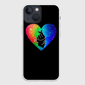 Чехол для iPhone 13 mini с принтом Сердечко в Петрозаводске,  |  | bts | rm | бойбенд | бтс | ви | джонгук | корейское сердечко | любовь | музыка | сердце | сюги | чимин | чин