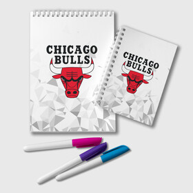 Блокнот с принтом CHICAGO BULLS в Петрозаводске, 100% бумага | 48 листов, плотность листов — 60 г/м2, плотность картонной обложки — 250 г/м2. Листы скреплены удобной пружинной спиралью. Цвет линий — светло-серый
 | Тематика изображения на принте: bulls | chicago | chicago bulls | nba | red bulls | usa | америка | быки | нба | сша | чикаго буллс