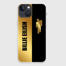 Чехол для iPhone 13 mini с принтом Billie Eilish Gold в Петрозаводске,  |  | billie eilish | billie eilish gold | bud guy | gold блонш | logo | айлиш | айлишь | билли | билли айлиш | блонч | блонш | золотой | золотой логотип | лого | логотип билли айлиш | человечек