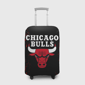 Чехол для чемодана 3D с принтом CHICAGO BULLS | ЧИКАГО БУЛЛС в Петрозаводске, 86% полиэфир, 14% спандекс | двустороннее нанесение принта, прорези для ручек и колес | bulls | chicago | chicago bulls | nba | red bulls | usa | америка | быки | нба | сша | чикаго буллс