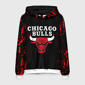 Мужская толстовка 3D с принтом CHICAGO BULLS в Петрозаводске, 100% полиэстер | двухслойный капюшон со шнурком для регулировки, мягкие манжеты на рукавах и по низу толстовки, спереди карман-кенгуру с мягким внутренним слоем. | bulls | chicago | chicago bulls | nba | red bulls | usa | америка | быки | нба | сша | чикаго буллс