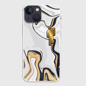 Чехол для iPhone 13 mini с принтом Billie Eilish Gold в Петрозаводске,  |  | billie eilish | billie eilish gold | bud guy | gold блонш | logo | айлиш | айлишь | билли | билли айлиш | блонч | блонш | золотой | золотой логотип | лого | логотип билли айлиш | человечек