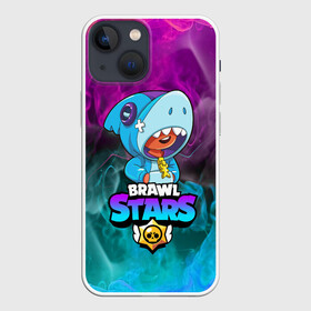 Чехол для iPhone 13 mini с принтом BRAWL STARS LEON SHARK в Петрозаводске,  |  | bibi | brawl stars | coach mike | crow | gale | leon | leon shark | max | mecha crow | mortis | mr.p | phoenix | sally leon | sandy | spike | sprout | tara | unicorn | virus 8 bit | werewolf | ворон | оборотень