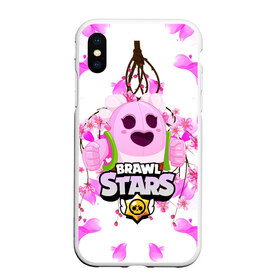 Чехол для iPhone XS Max матовый с принтом Sakura Spike Brawl Stars в Петрозаводске, Силикон | Область печати: задняя сторона чехла, без боковых панелей | Тематика изображения на принте: brawl | brawl stars | sakura spike | spike | бравл | бравл кактус | бравл старс | кактус | сакура спайк | спайк | спайк бравл старс