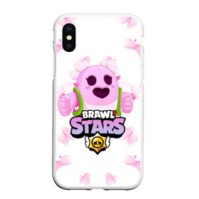 Чехол для iPhone XS Max матовый с принтом Sakura Spike Brawl Stars в Петрозаводске, Силикон | Область печати: задняя сторона чехла, без боковых панелей | Тематика изображения на принте: brawl | brawl stars | sakura spike | spike | бравл | бравл кактус | бравл старс | кактус | сакура спайк | спайк | спайк бравл старс