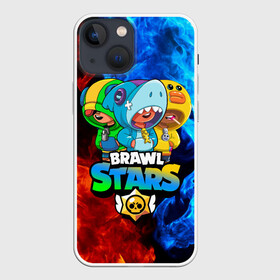 Чехол для iPhone 13 mini с принтом BRAWL STARS LEON TRIO в Петрозаводске,  |  | bibi | brawl stars | coach mike | crow | gale | leon | leon shark | max | mecha crow | mortis | mr.p | phoenix | sally leon | sandy | spike | sprout | tara | unicorn | virus 8 bit | werewolf | ворон | оборотень