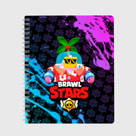 Тетрадь с принтом BRAWL STARS (NEW SPROUT) [9] в Петрозаводске, 100% бумага | 48 листов, плотность листов — 60 г/м2, плотность картонной обложки — 250 г/м2. Листы скреплены сбоку удобной пружинной спиралью. Уголки страниц и обложки скругленные. Цвет линий — светло-серый
 | 8 bit | android | brawl | brawl stars | clash | clash royale | game | leon | royale | sprout | stars | андроид | игра | кольт | леон | мобильные игры | спраут