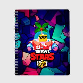 Тетрадь с принтом BRAWL STARS (NEW SPROUT) [12] в Петрозаводске, 100% бумага | 48 листов, плотность листов — 60 г/м2, плотность картонной обложки — 250 г/м2. Листы скреплены сбоку удобной пружинной спиралью. Уголки страниц и обложки скругленные. Цвет линий — светло-серый
 | 8 bit | android | brawl | brawl stars | clash | clash royale | game | leon | royale | sprout | stars | андроид | игра | кольт | леон | мобильные игры | спраут