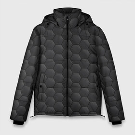 Мужская зимняя куртка 3D с принтом Чёрная броня в Петрозаводске, верх — 100% полиэстер; подкладка — 100% полиэстер; утеплитель — 100% полиэстер | длина ниже бедра, свободный силуэт Оверсайз. Есть воротник-стойка, отстегивающийся капюшон и ветрозащитная планка. 

Боковые карманы с листочкой на кнопках и внутренний карман на молнии. | бронь | броня | кибер бронь | кибер броня | кибербронь | киберброня | нано бронь | нано броня | нанобронь | наноброня | силовая броня | узор | щит | экзо бронь | экзо броня | экзоброня | энергощит