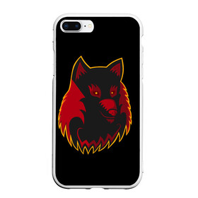 Чехол для iPhone 7Plus/8 Plus матовый с принтом Wolf Logo в Петрозаводске, Силикон | Область печати: задняя сторона чехла, без боковых панелей | animal | beast. | dog | logo | wolf | woof | волк | животные | зверь | лого | логотип | собака | хищник