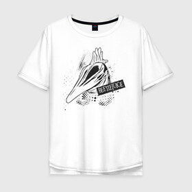 Мужская футболка хлопок Oversize с принтом 2365869 в Петрозаводске, 100% хлопок | свободный крой, круглый ворот, “спинка” длиннее передней части | beetlejuice | vdpartat | адам | битлджус | монстр | ужасы