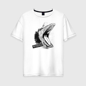 Женская футболка хлопок Oversize с принтом Beetlejuice в Петрозаводске, 100% хлопок | свободный крой, круглый ворот, спущенный рукав, длина до линии бедер
 | beetlejuice | vdpartat | барбара | битлджус | монстр | ужасы