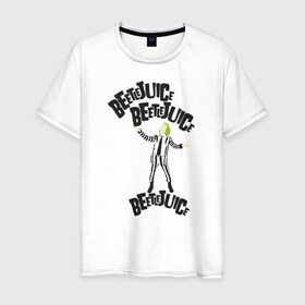 Мужская футболка хлопок с принтом 2366317 в Петрозаводске, 100% хлопок | прямой крой, круглый вырез горловины, длина до линии бедер, слегка спущенное плечо. | beetlejuice | vdpartat | битлджус | ужасы