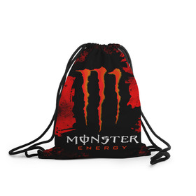 Рюкзак-мешок 3D с принтом MONSTER ENERGY (Z) в Петрозаводске, 100% полиэстер | плотность ткани — 200 г/м2, размер — 35 х 45 см; лямки — толстые шнурки, застежка на шнуровке, без карманов и подкладки | black monster | bmx | claw | cybersport | energy | monster | monster energy | moto | motocross | race | sport | киберспорт | когти | монстер энерджи | монстр | мото | мотокросс | ралли | скейтбординг | спорт | энергия