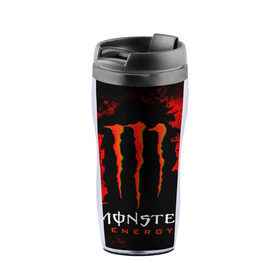 Термокружка-непроливайка с принтом MONSTER ENERGY (Z) в Петрозаводске, внутренняя часть — пищевой пластик, наружная часть — прозрачный пластик, между ними — полиграфическая вставка с рисунком | объем — 350 мл, герметичная крышка | black monster | bmx | claw | cybersport | energy | monster | monster energy | moto | motocross | race | sport | киберспорт | когти | монстер энерджи | монстр | мото | мотокросс | ралли | скейтбординг | спорт | энергия